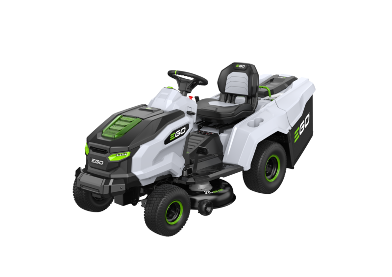 EGO 98 CM RASENTRAKTOR TR3801E-B HECKFÄNGER UND LADEGERÄT - jetzt bei uns mit Prämie 4x 10 Ah Akku gratis -