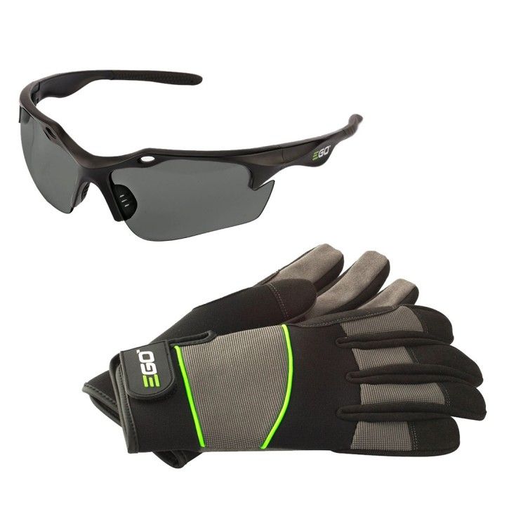 Sicherheitsset EGO-Brille (dunkelgrau) + EGO Schutzhandschuhe in XL