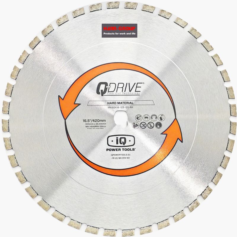 &quot;NEUE&quot; Q-Drive Spezial-Diamantscheibe harter Beton/Naturstein/harte Klinker D 420mm für IQMS362i/IQMS362