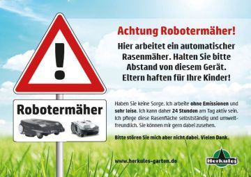 Robomäher Hinweisschild (Gefahrhinweis)    