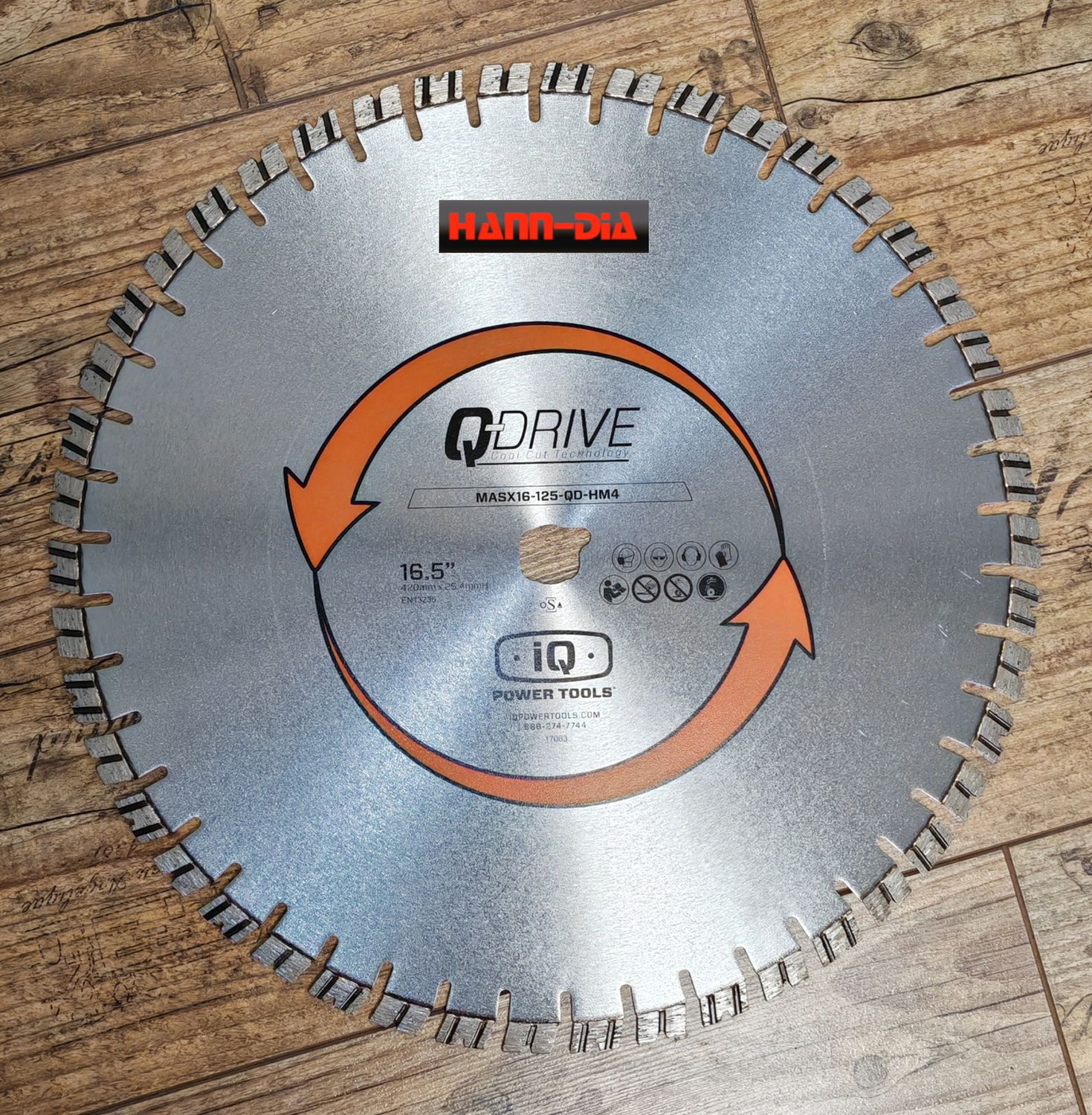 Q-Drive - Spezialscheibe extrem schnittfreudig - für sehr harten Beton/harte Natursteine/sehr harte Klinker D 420mm für IQMS362i/IQMS362