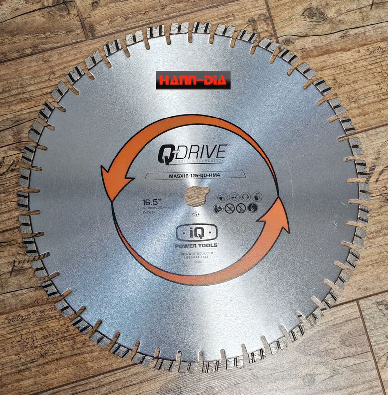 Q-Drive - Spezialscheibe extrem schnittfreudig - für sehr harten Beton/harte Natursteine/sehr harte Klinker D 420mm für IQMS362i/IQMS362