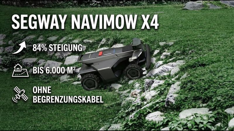 ​Segway-Navimow Robotermäher X420E mit Xero‑Turn™ AWD bis 2000m²