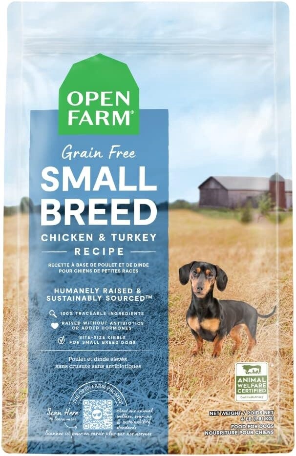 Open Farm Grain Free Small Breed Chicken &amp; Turkey Dry Dog Food 4 lb