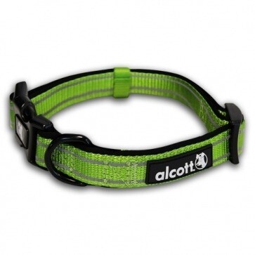 ALCOTT NYLON COLLAR MD GRN ADVENTURE 14-20IN