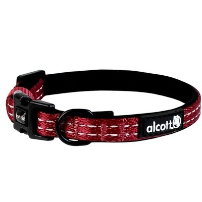 ALCOTT NYLON COLLAR LG BRIGHT RED ADVENTURE 18-26IN LENGTH