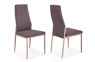 2 SILLAS COMEDOR TEX CHOCO (VAN 2 UNIDADES) 2 SILLAS COMEDOR TEX CHOCO (VAN 2 UNIDADES)