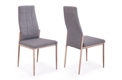 2 SILLAS COMEDOR TEX GRIS (VAN 2 UNIDADES) 2 SILLAS COMEDOR TEX GRIS (VAN 2 UNIDADES)
