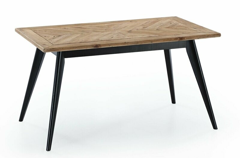 MESA COMEDOR FIJA PIXIE 140 CM PINO RECICLADO / NEGRO MESA COMEDOR FIJA PIXIE 140 CM PINO RECICLADO / NEGRO