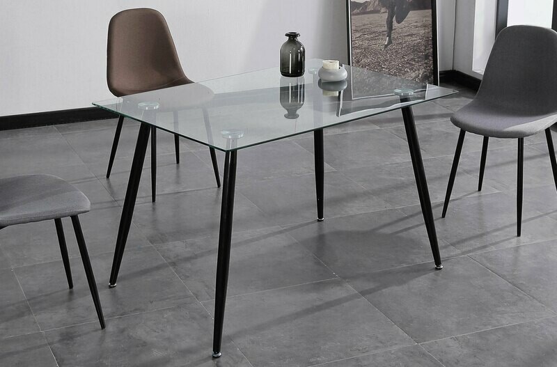 MESA COMEDOR FIJA EN CRISTAL SUECIA MESA COMEDOR FIJA EN CRISTAL SUECIA