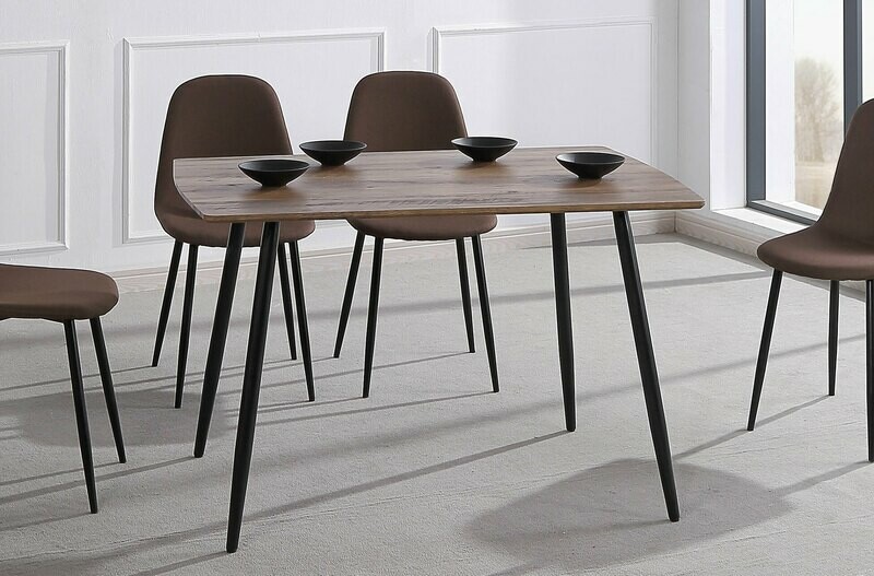 MESA COMEDOR FIJA SUECIA NOGAL / NEGRO. MESA COMEDOR FIJA SUECIA NOGAL / NEGRO.