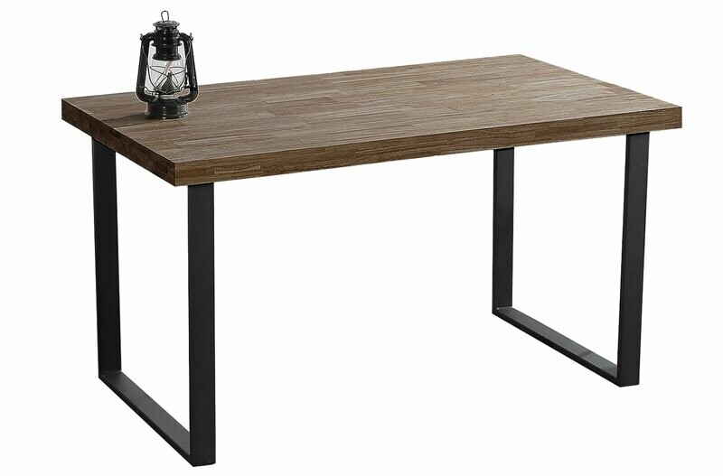 MESA COMEDOR FIJA NATURAL ROBLE AMERICAN / NEGRO. MESA COMEDOR FIJA NATURAL ROBLE AMERICAN / NEGRO.