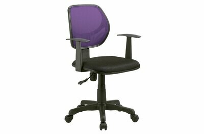 SILLA DE ESTUDIO ERGO RED TRANSPIRABLE NEGRO / VIOLETA. SILLA DE ESTUDIO ERGO RED TRANSPIRABLE NEGRO / VIOLETA.