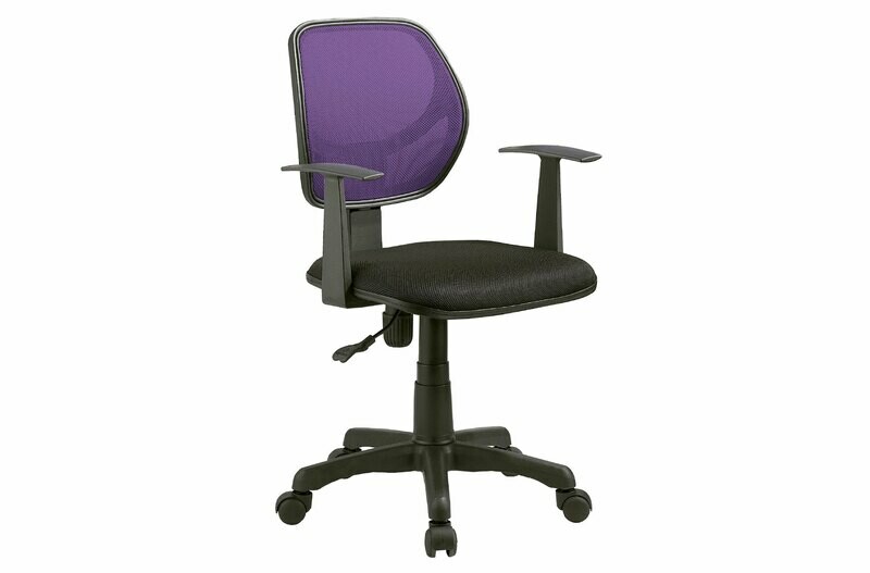 SILLA DE ESTUDIO ERGO RED TRANSPIRABLE NEGRO / VIOLETA. SILLA DE ESTUDIO ERGO RED TRANSPIRABLE NEGRO / VIOLETA.
