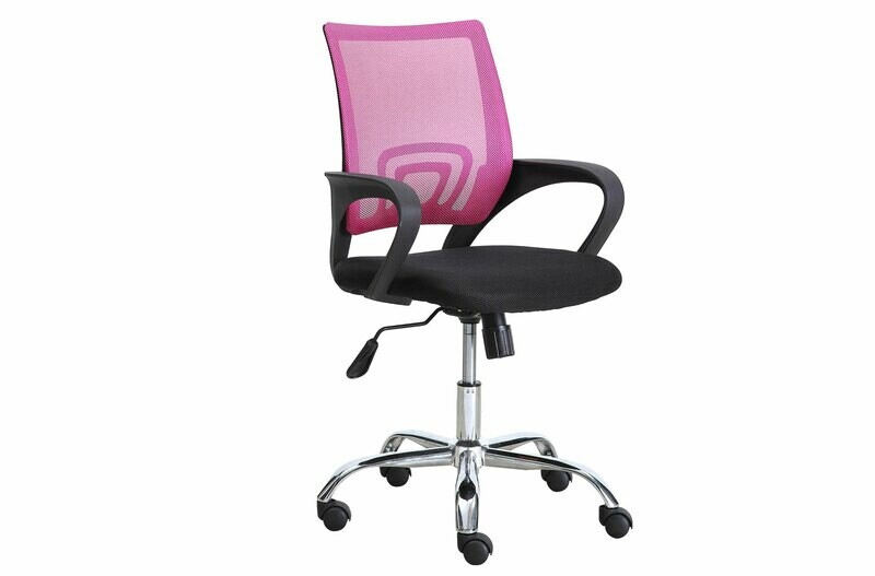 SILLA DE OFICINA GIRATORIA MODELO PHASE NEGRO / ROSA. SILLA DE OFICINA GIRATORIA MODELO PHASE NEGRO / ROSA.
