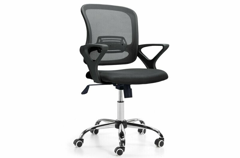 SILLA DE ESCRITORIO GIRATORIA MODELO BRISA NEGRO / CROMO. SILLA DE ESCRITORIO GIRATORIA MODELO BRISA NEGRO / CROMO.
