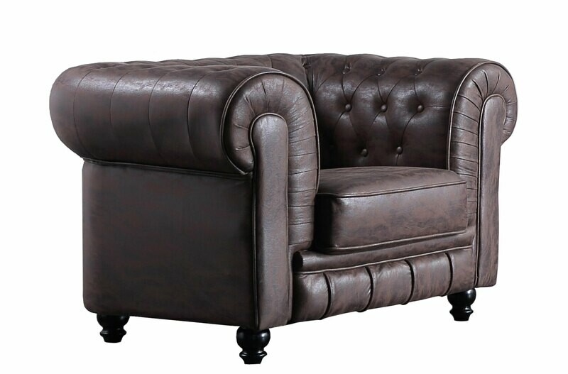 SOFÁ CHESTERFIELD 1 PLAZA CHOCO VINTAGE SOFÁ CHESTERFIELD 1 PLAZA CHOCO VINTAGE