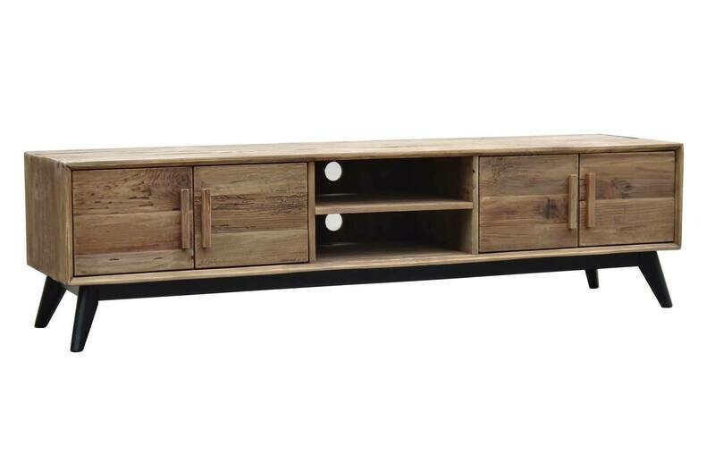 MESA/MODULO TV 180 CM EN PINO RECICLADO. MESA/MODULO TV 180 CM EN PINO RECICLADO.