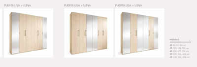 Armarios Puertas Batientes con ó sin espejos. Armarios Puertas Batientes con ó sin espejos.