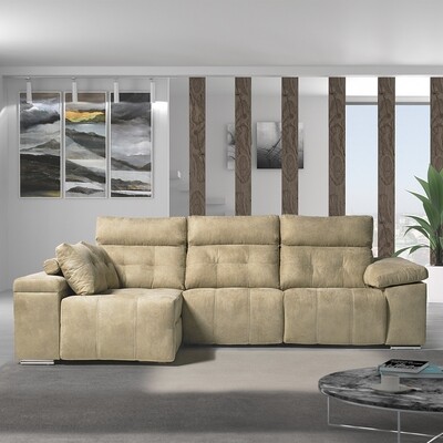 Sofá chaise longue 2 Relax Motorizados, 290×165 cm