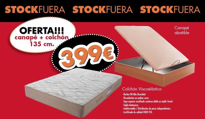 Pack Colchón Confort-Visco + Canapé Pack Colchón Confort-Visco + Canapé