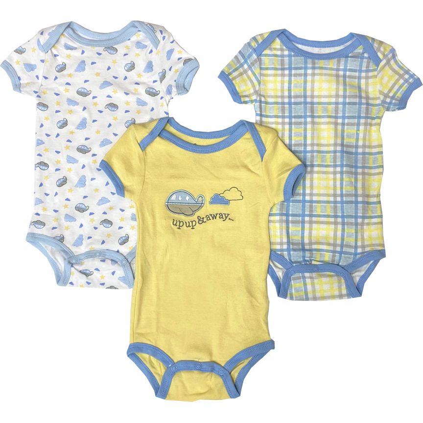 3 Pack Bodysuits - Airplane
