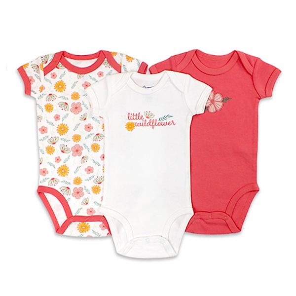 3 Pack Bodysuits - Wildflowers