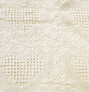 Natural Heart Woven Afghan 48"x60"