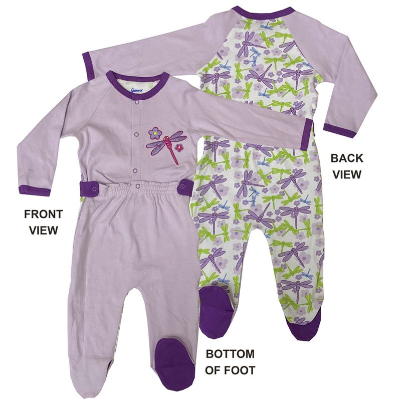 Zip Leg Sleeper - Dragonfly & Flowers