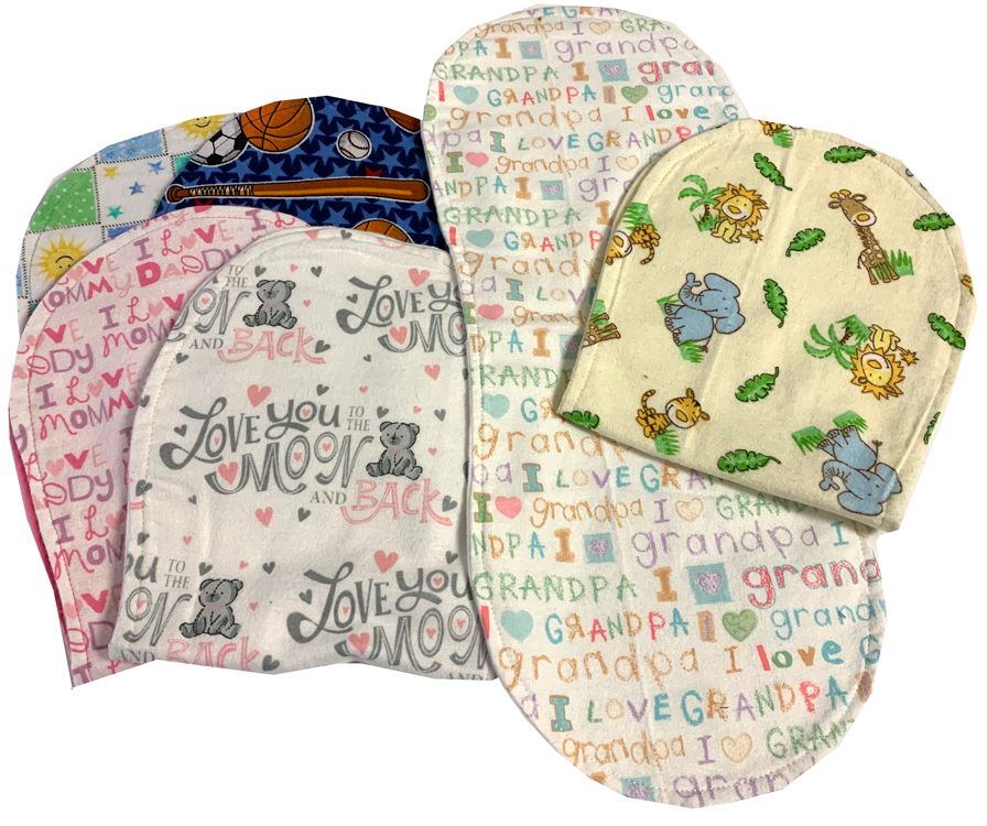 Baby Burp Cloths - Homemade