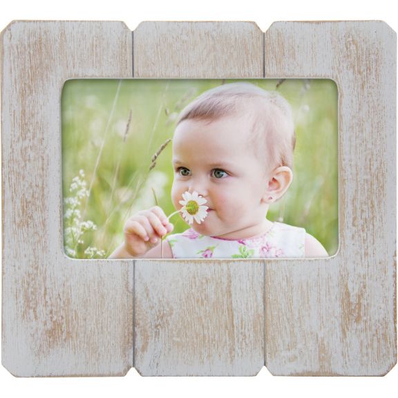 White Distressed Wood Picture Frame