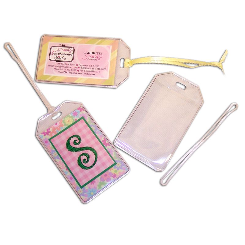 Clear Vinyl Luggage Tags