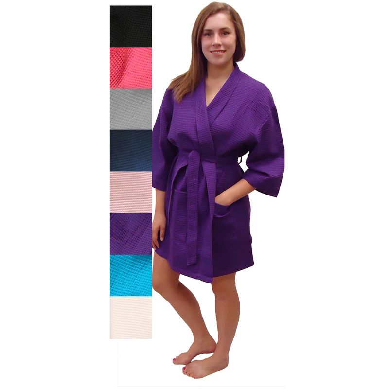 Waffle Weave Kimono Bath Robe