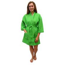 ***Clearance Priced*** Waffle Weave Kimono Robe - LIME