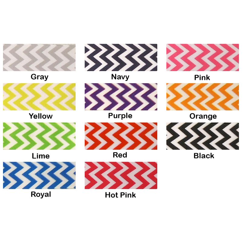 7/8" Grosgrain Ribbon - Chevron