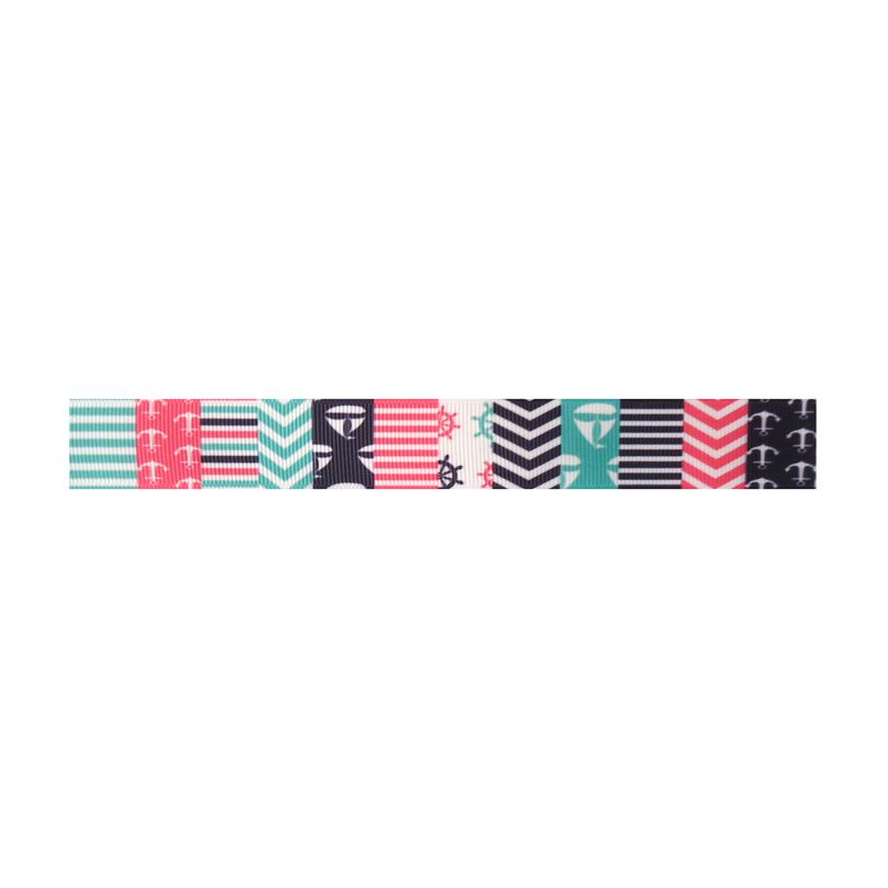 7/8" Grosgrain Ribbon - Nautical