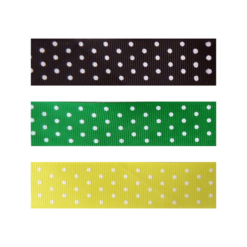 7/8" Grosgrain Ribbon - Swiss Dot