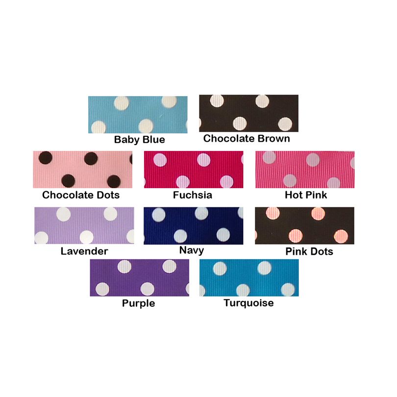 7/8" Grosgrain Ribbon - Polka Dots