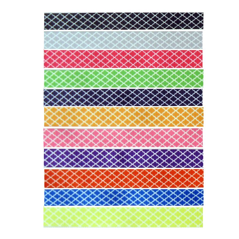 7/8" Grosgrain Ribbon - Quadrefoil