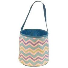 ***Closeouts*** Pastel Zig Zag Bucket Tote - Multi