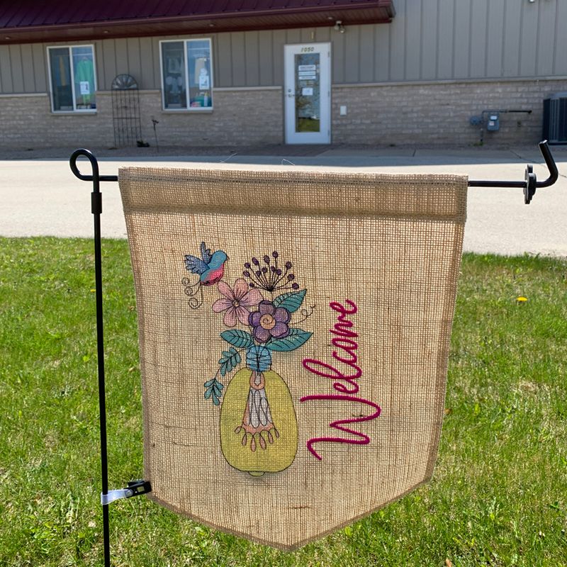 Burlap Garden Flag