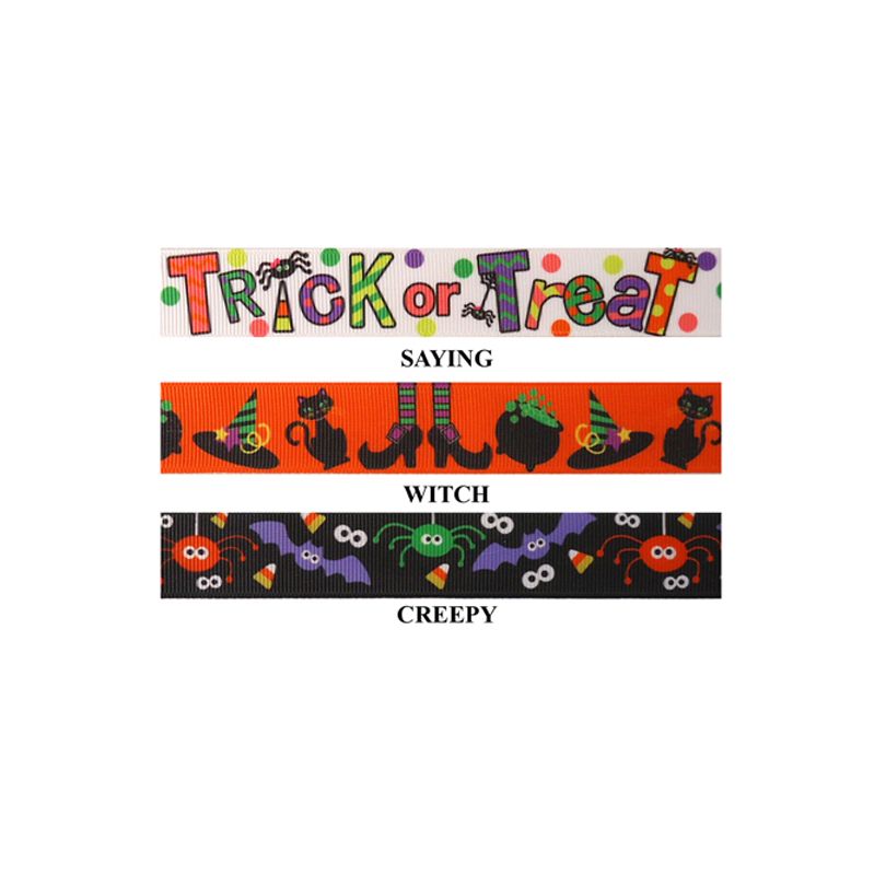 7/8" Grosgrain Ribbon - Halloween