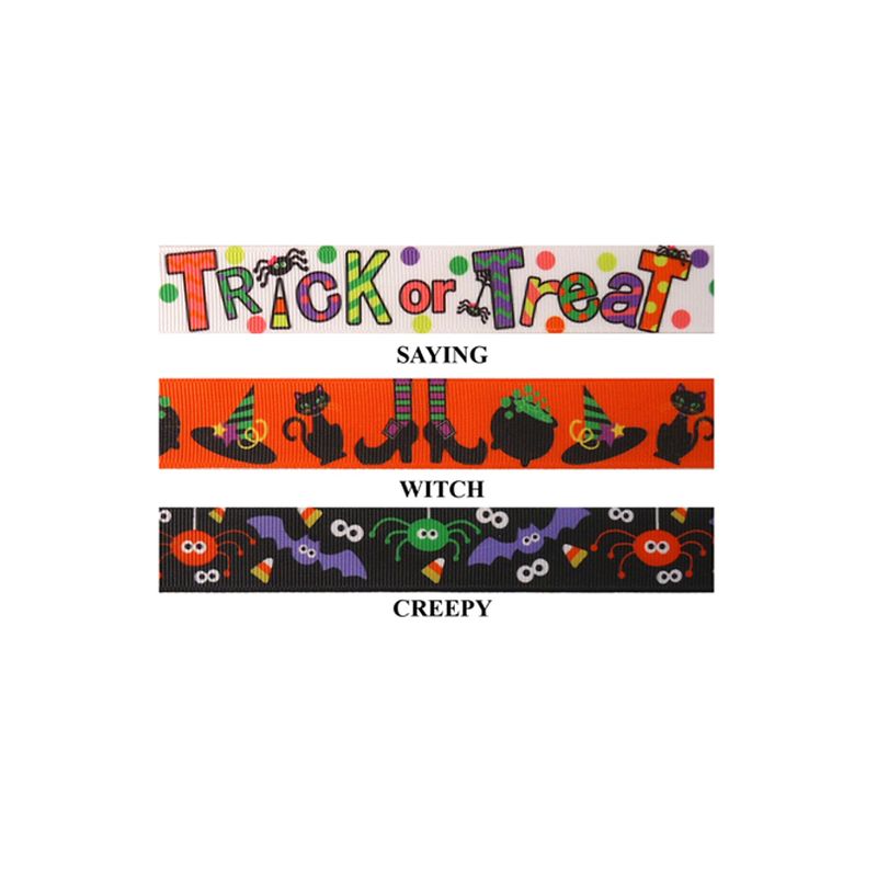 7/8" Grosgrain Ribbon - Halloween