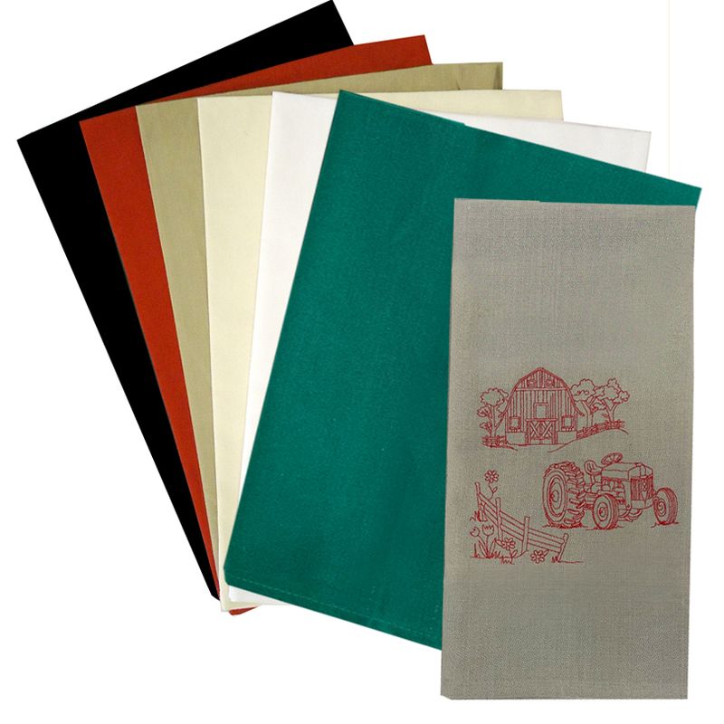 Solid Plain Weave Kitchen Towels