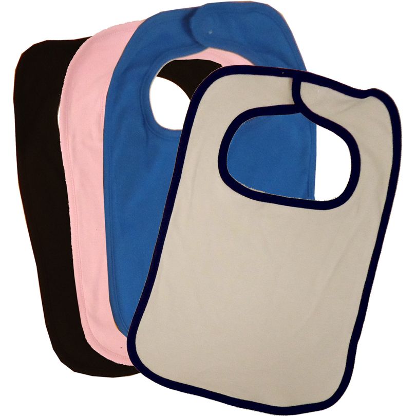 ***Closeouts*** 100% Cotton Interlock 2-Ply Bibs