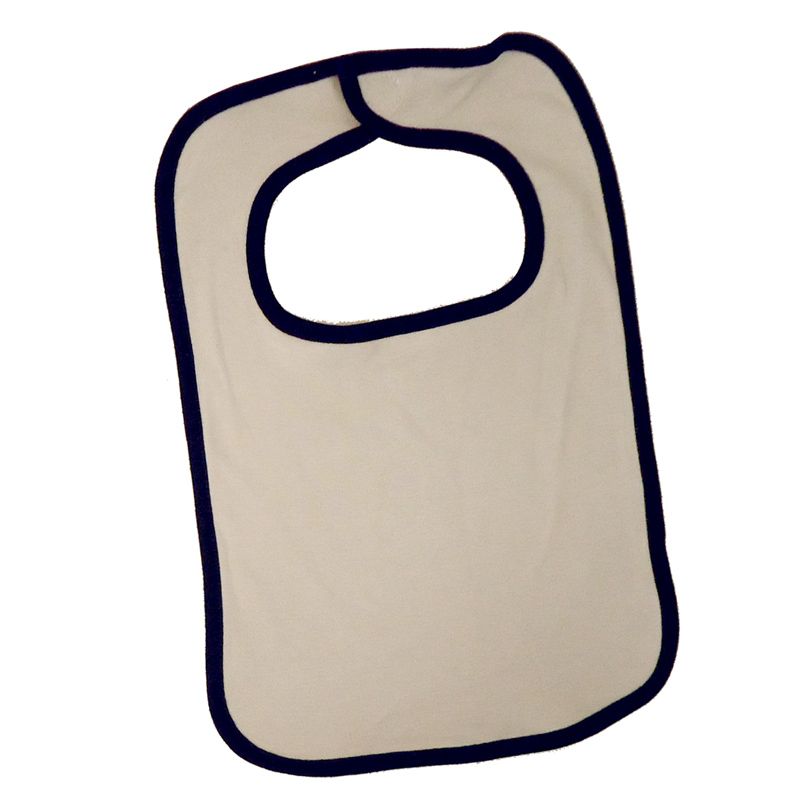 ***Closeouts*** 100% Cotton Interlock 2-Ply Bibs - Gray w/Black Trim