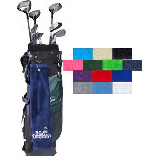 GROMMETED Tri-Fold Hemmed Golf Towel