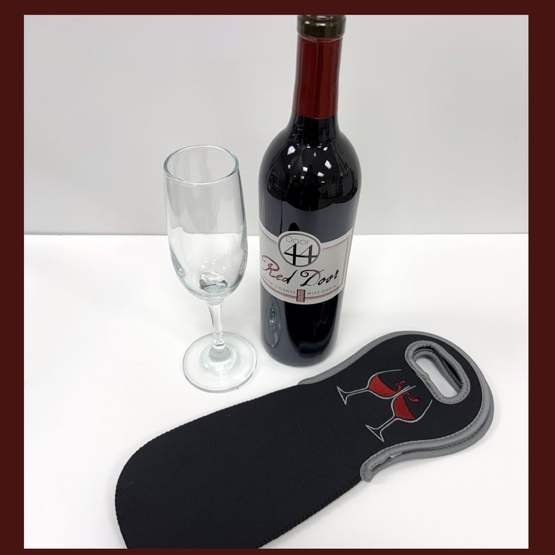 ***Closeouts*** Insulated Neoprene Single Wine Tote