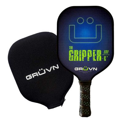THE GRIPPER-G16 Pickleball Paddle Blue Green Smile with Free cover - Starter - Intermediate Paddle