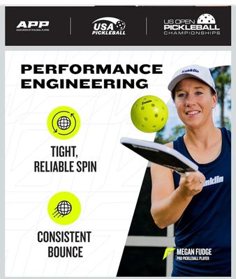 Franklin Sports X-40 Outdoor Pickleballs - Official Pickleball Balls - Regulation Size Outdoor Court Pickleballs - Official Pickleball of US Open - Optic Yellow COLLECTION FROM WINDSOR TENNIS CLUB